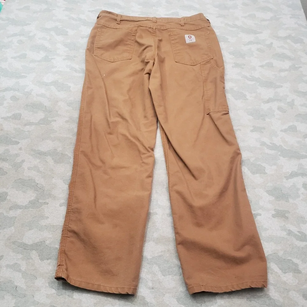 Tyndale‎ FR Pants Mens 38x32 Fire Resistant Work Wear Brown Pockets